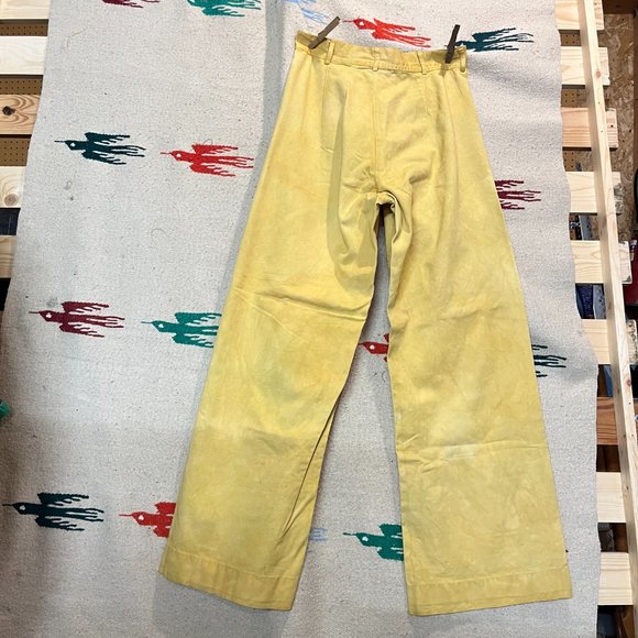 Vintage Overdye US Navy Sailor Pants High Waist 29" BUTTON fly Jesse Kamm Rawson - Picture 14 of 16